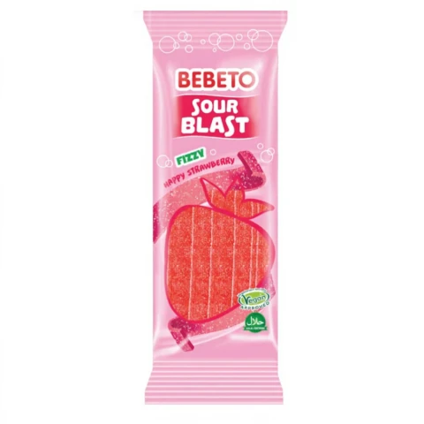 Bebeto Sour Blast Happy Erdbeere 180g