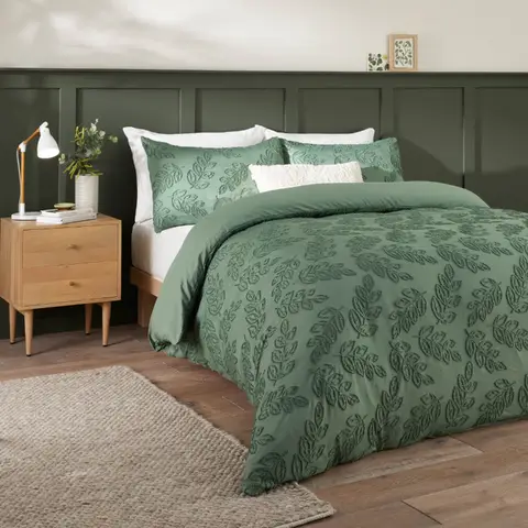 Duvet Day Duvet Cover Set Seville Leaf Green Double