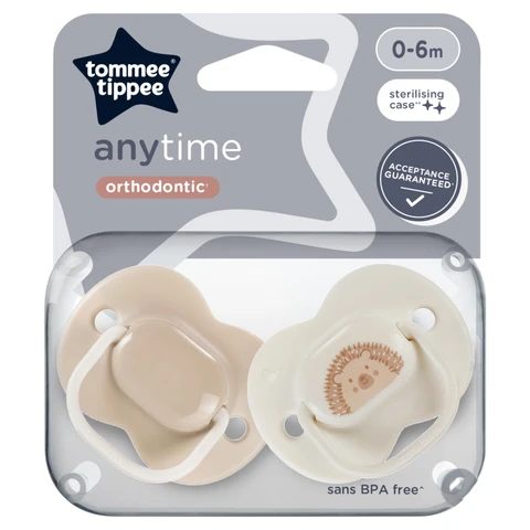Tommee Tippee Closer To Nature Anytime Soothers 0-6 Months 2 Pack