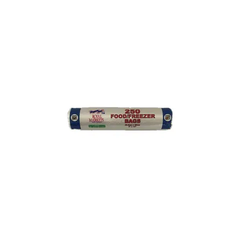 Royal Markets Freezer Bags, 9 x 14 inch, roll of 250