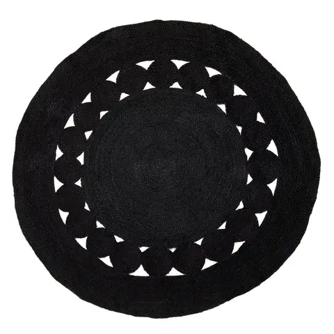 Bosie Rug Demir Jute Round Black D:152cm