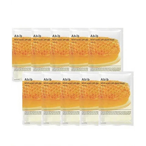 ABIB Mild Zuur PH Sheet Masker Honing Pasvorm 10st Honing