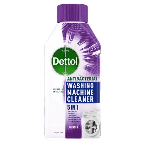 Dettol Washing Machine Cleaner, 5in1 Antibacterial, Lavender, 250ml