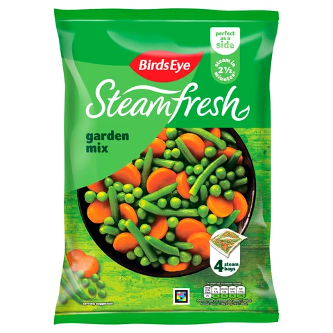 Birds Eye Fresh Garden Mix Steam Bags 4 pack 540g