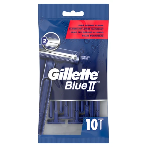 Gillette Blue II Men's Disposable 10 Razors
