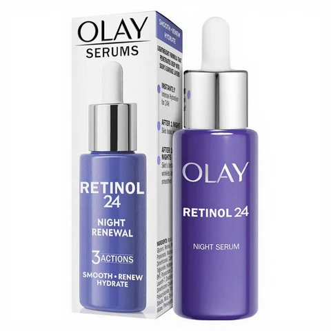 Olay Retinol 24 Nachtserum, Met Retinyl Propionaat. Maakt Glad, Vernieuwt en Hydrateert, 40 ml