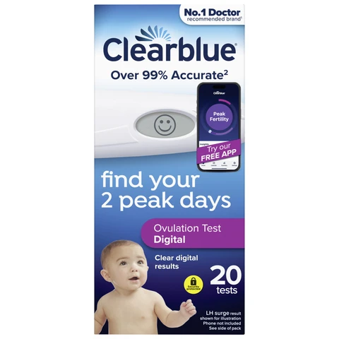 Clearblue Digital Ovulation Test Kit, Proven To Help You Get Pregnant, 1 Digital Holder And 20 Tests