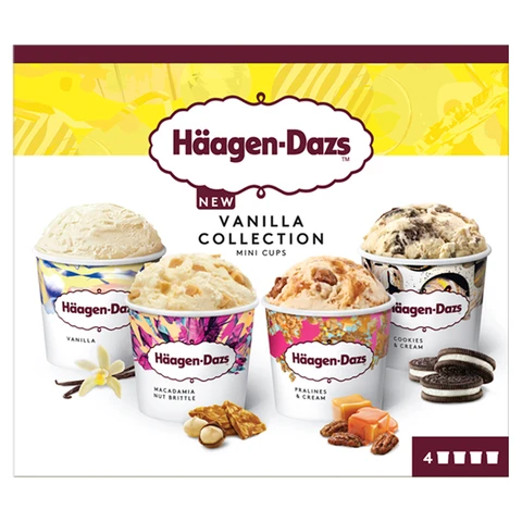 Häagen-Dazs Vanilla Collection Mini Cups 4x95ml