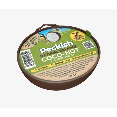 Peckish Natural Balance Coco-Not Wild Bird Feeder