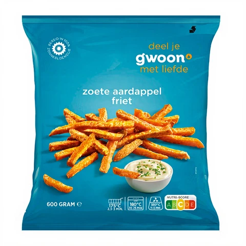 Gwoon Zoete Aardappelfriet 600 g