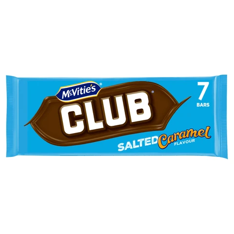 McVitie's Club Salted Caramel Biscuit Bar 7 Bars