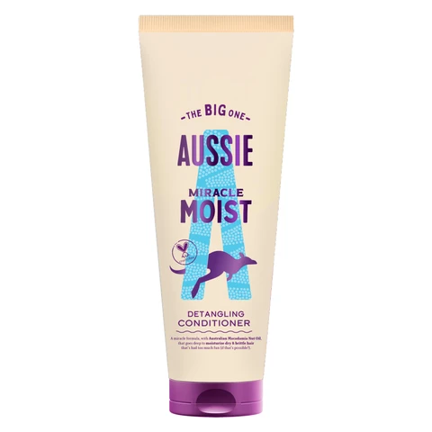 Aussie Miracle Moist Detangling Conditioner 275ml Moisturising Formula to Revive Dry Hair