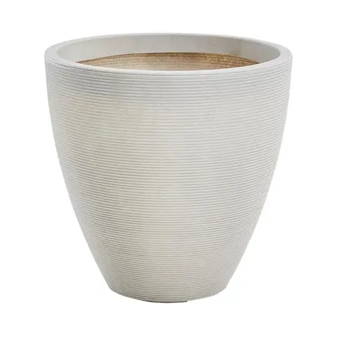 Strata Large Valencia Planter 40cm Diameter 30cm Height -Stone