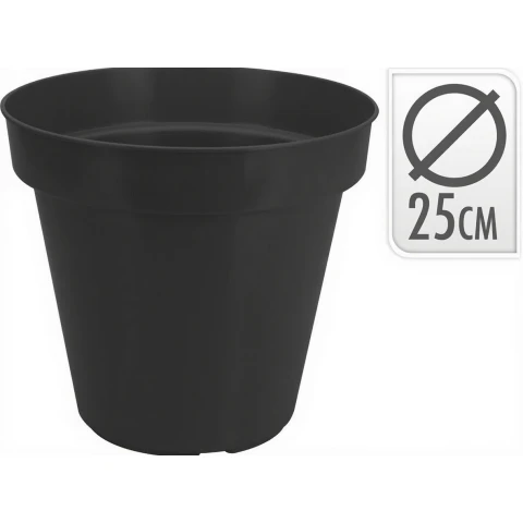 Pot de fleurs Décoration de jardin Plantation de fleurs Plusieurs tailles disponibles Plastique Noir
