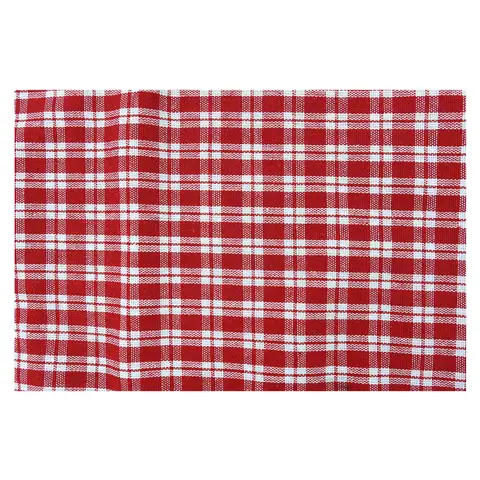 Rectangular Red - White Checkered Table Mat | Dining Décor