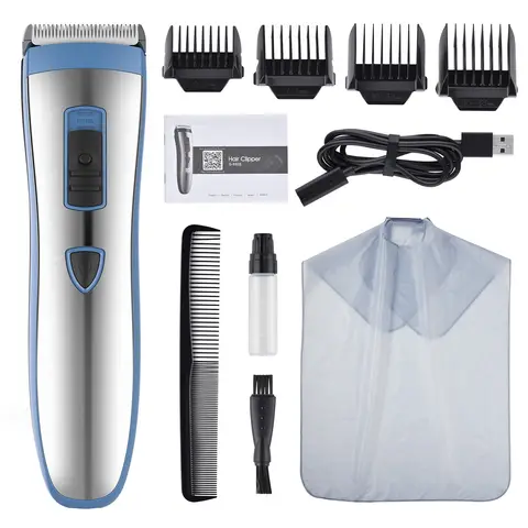 Tofuls Wireless Electric Hair Clipper, Hair Trimmer – Efficient Smart Design, Ceramic Titanium Alloy Blades, 180-Minute Battery Life, Suitable for Daily Home Use, Blue, No. G9928