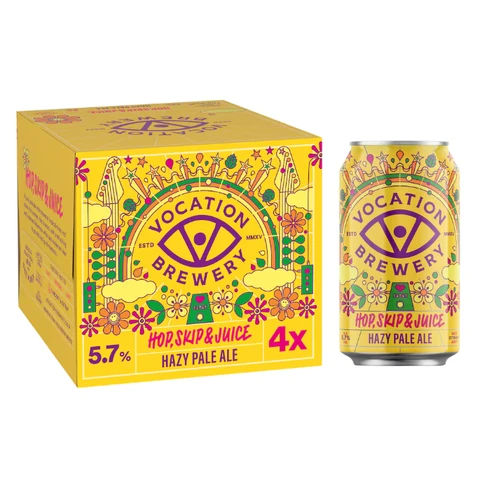 Vocation Brewery Hop, Skip & Juice Hazy Pale Ale 4 X 330ml