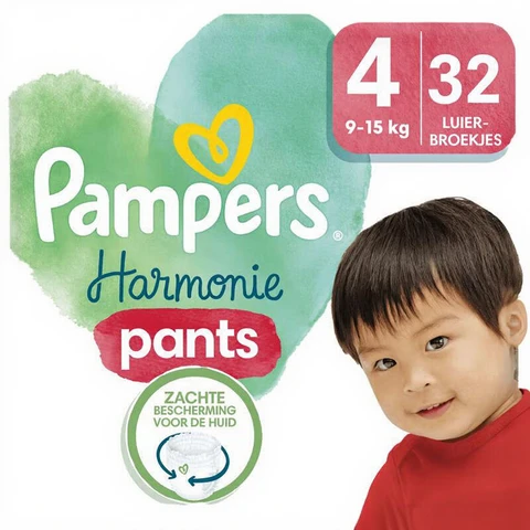 Pampers Harmonie Pants Maat 4 (9–15 kg) – 32 Luierbroekjes