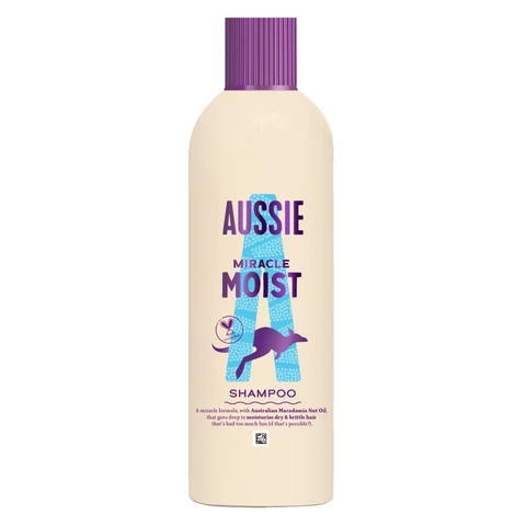 Aussie Miracle Moist Shampoo Moisture-Quenching Formula to Revive Dry Hair 250ml