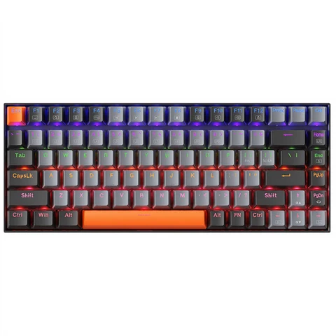 Machenike K500A-B84 kabelgebundene Tastatur mit Red Switch und LED-Hintergrundbeleuchtung, lichtgrau
