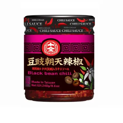 Shih Chuan Dried Black Bean Chilli Peppers (Zhaotian Variety) 240g 