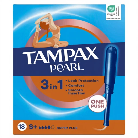 Tampax Pearl Super Plus Tampons With Applicator x18