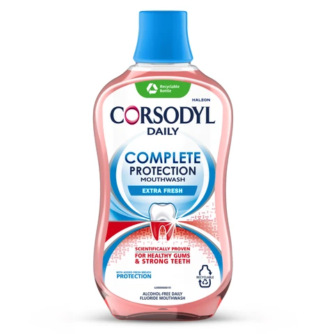 Corsodyl Complete Protection Daily Gum Care Mouthwash Extra Fresh 500ml