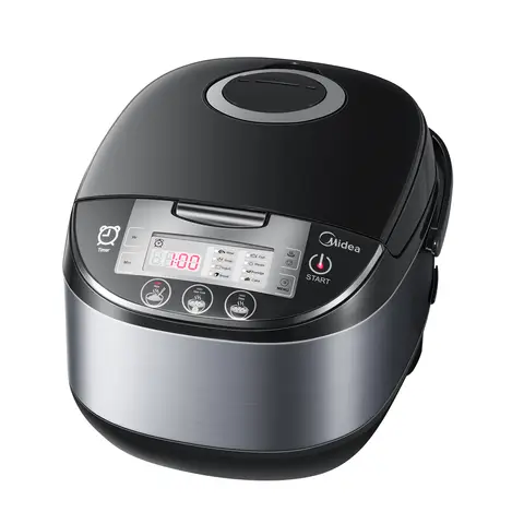 Midea Rice Cooker With Steamer - 5L, 10 cup, 11 Multicook Functions, LED display, 24-Hr Delay Timer, Fuzzy Logic, Non-Stick Removable Inner Pot