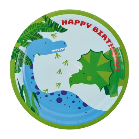 Nutmeg Dinosaur Plate Pack of 8 