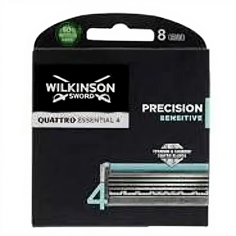 WILKINSON SWORD Quattro Titanium - Lames De Rasoir Sensitive - Lot de 8 lames