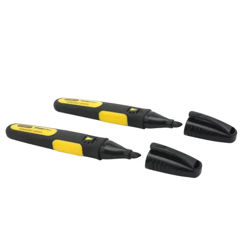 Stanley Chisel Tip Marker Black 2 Pack