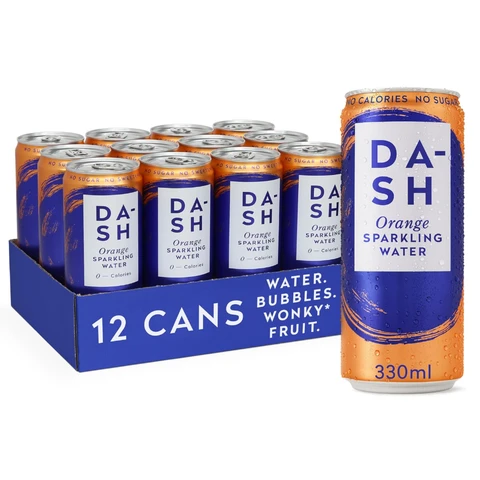 DASH Water - Sparkling Water Infused with Wonky Oranges - 12 x 330ml