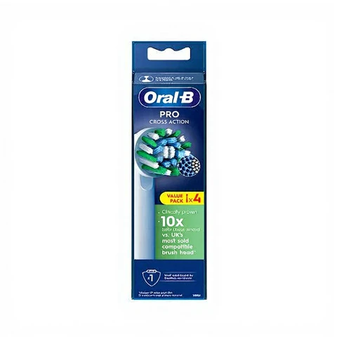 Oral-B Pro Cross Action Têtes de brosse à dents noir - Lot de 4