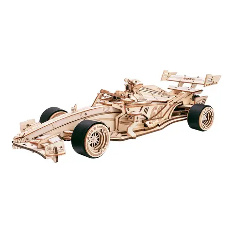 Robotime ROKR Racing Car Wooden 3D Puzzle Building Toys 29 x 7.6 x 10.5cm 1PC,Home decoration, bookshelf decoration,Craft Gifts for Adults and Teens,Educational toys