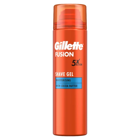 Gillette Fusion Moisturising Shave Gel for Men with Cocoa Butter, 200ml
