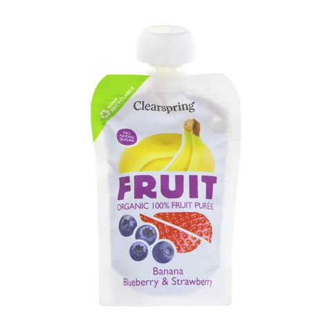 Clearspring Banana Blueberry Strawberry Puree 100g