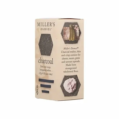 Miller's Charcoal Crackers 125g