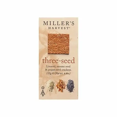 Miller's Three Seed Crackers 125g