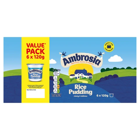Ambrosia Rice Pudding 6 Pack 720g