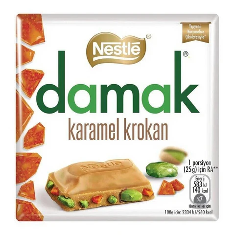 Nestlé Damak Chocolat Caramel Croquant 60 g – Turquie [Nouveautés]