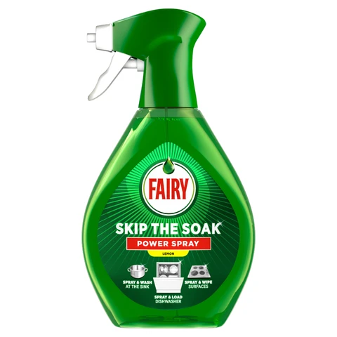 Fairy Skip The Soak Power Dish & Kitchen Spray, Lemon, 650ml