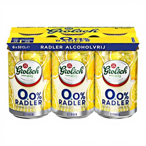 Grolsch Citroen Radler 0.0% Alcoholvrij Blik 6 x 330ML