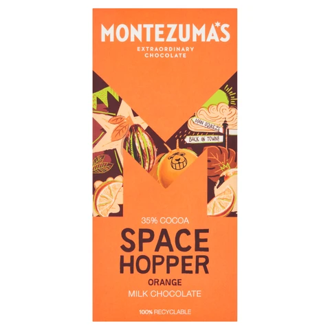 Montezuma's Space Hopper Orange Milk Choc 90g