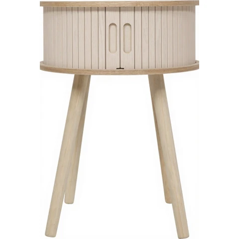 Table de chevet à 2 tiroirs Nysos couleur crème
