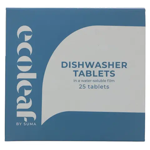 Ecoleaf by Suma Dishwasher Tablets Classic Citrus Scented 25 Tabs