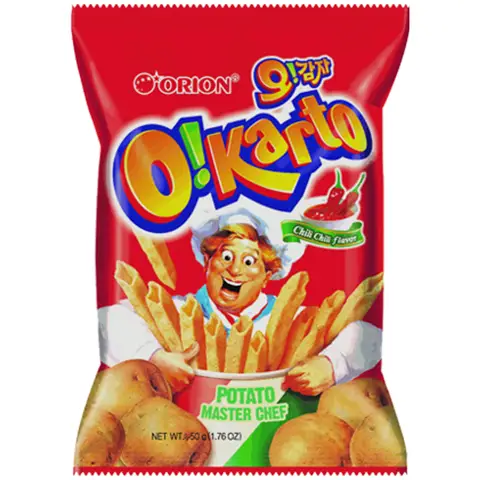 orion O’Karto Potato Snacks Chilli Flavour 50g