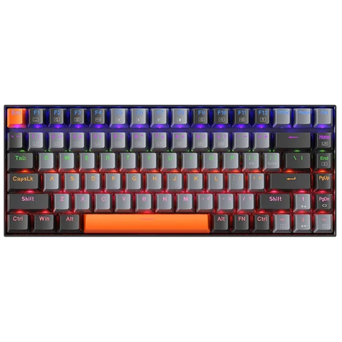 Machenike K500A-B84 75% Wired Keyboard, QWERTY US layout, Red Switch LED Backlit Light Gray