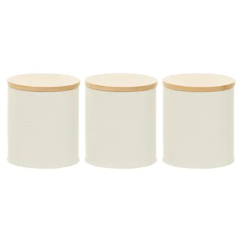Maison by Premier Set Of Three Alton Cream Cannisters