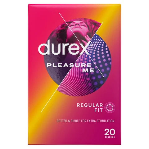 Durex Pleasure Me Ribbed and Dotted 20 Condoms