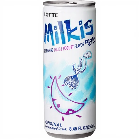 Lotte Milkis Boisson gazeuse au lait et yaourt - 30 x 250 ml